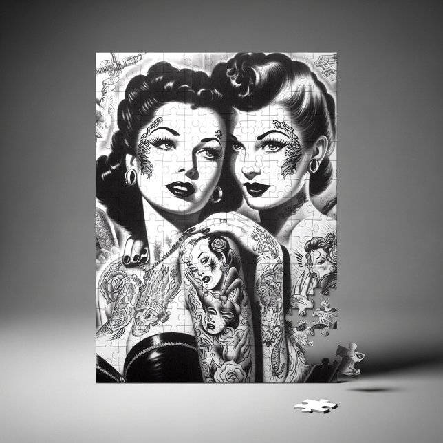 Vintage Tatuerade Pinuppor Pussel (Skapare uppladdad)