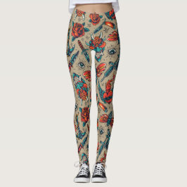 Vintage Tatuering Leggings