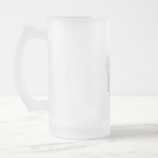 Vintage tatueringsstil Pappa konstverk Frostat Ölglas