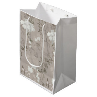 Vintage Taupe Beige Blommig Romantisk Botanisk