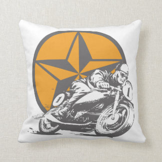 Vintage: Tävla av motorcykel Circle Star Kudde