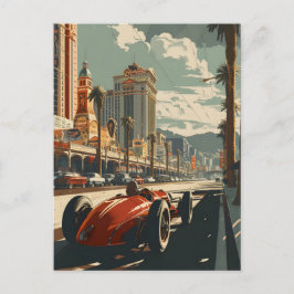 Vintage Tävla Car i Las Vegas Vykort