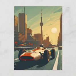 Vintage Tävla Car i Toronto Vykort