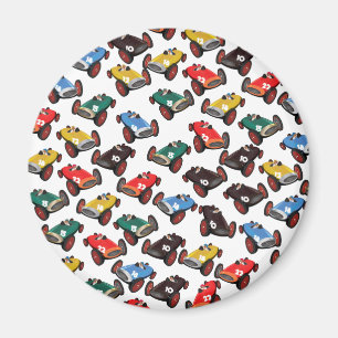 Vintage Tävla Cars Magnet