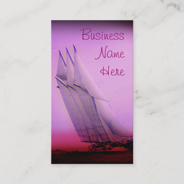 Vintage Tävla Yacht-Affärskort Visitkort (Framsida)