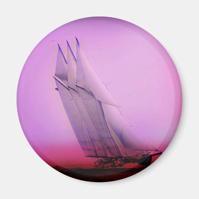 Vintage Tävla Yacht Magnet (Framsidan)