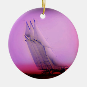 Vintage Tävla Yacht Ornament