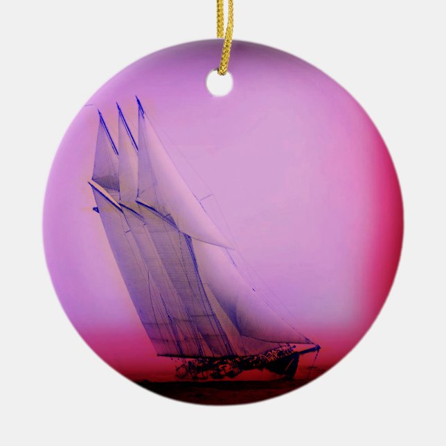 Vintage Tävla Yacht Ornament (Framsidan)