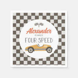Vintage Tävling Bilar tillverkad fyra gånger snabb Pappersservett