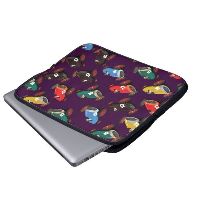 Vintage tävlingsbilar laptop sleeve (Framre botten)