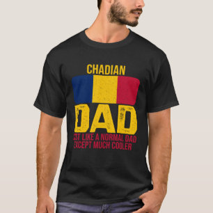 Vintage Tchad Pappa Tchad Flagga för Fars dag T Shirt