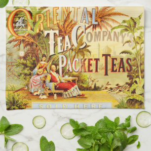 Vintage Tea Advertising Kökshandduk