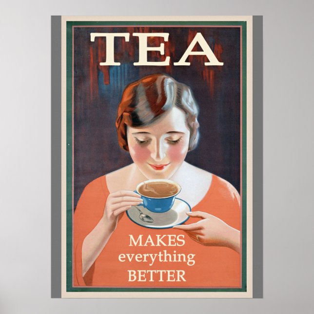 Vintage Tea Annons - Bättre Poster (Framsidan)