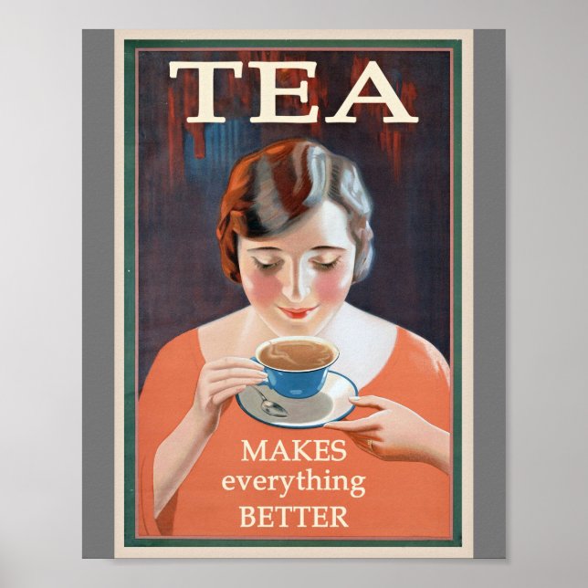 Vintage Tea Annons - Bättre Poster (Framsidan)
