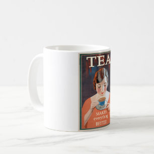 Vintage Tea Annons - Poster bättre Kaffemugg
