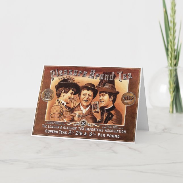 Vintage Tea Annonshälsningskort Helgkort (Framsida)