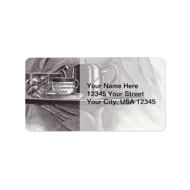 Vintage Tea Fack Adressetikett (Framsidan)