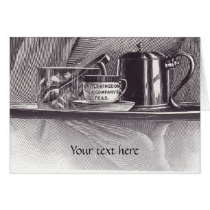 Vintage Tea Fack Hälsningskort