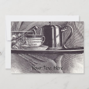 Vintage Tea Fack Inbjudningar