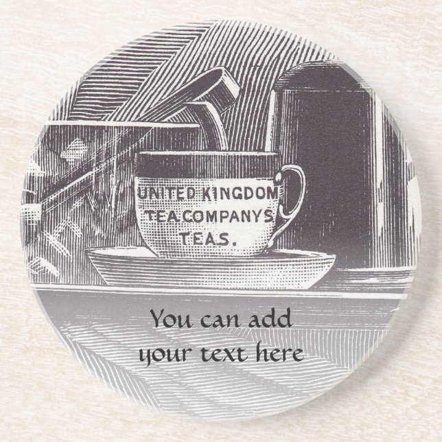 Vintage Tea Fack Underlägg Sandsten (Framsidan)