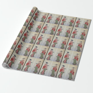 Vintage Tea/Geisha Dubbla Skriv ut papperskorgen Presentpapper