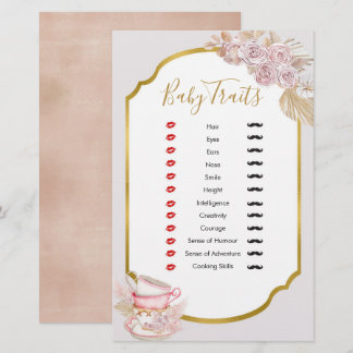 Vintage Tea Party Baby Traits Shower