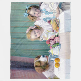 Vintage Tea Party Fleecefilt