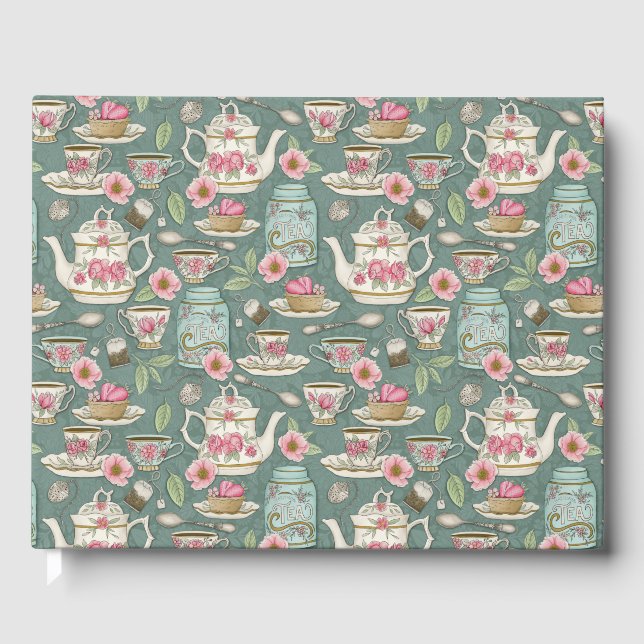 Vintage Tea Party Gästböcker (Framsida)