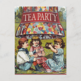 Vintage Tea Party Inbjudan Vykort
