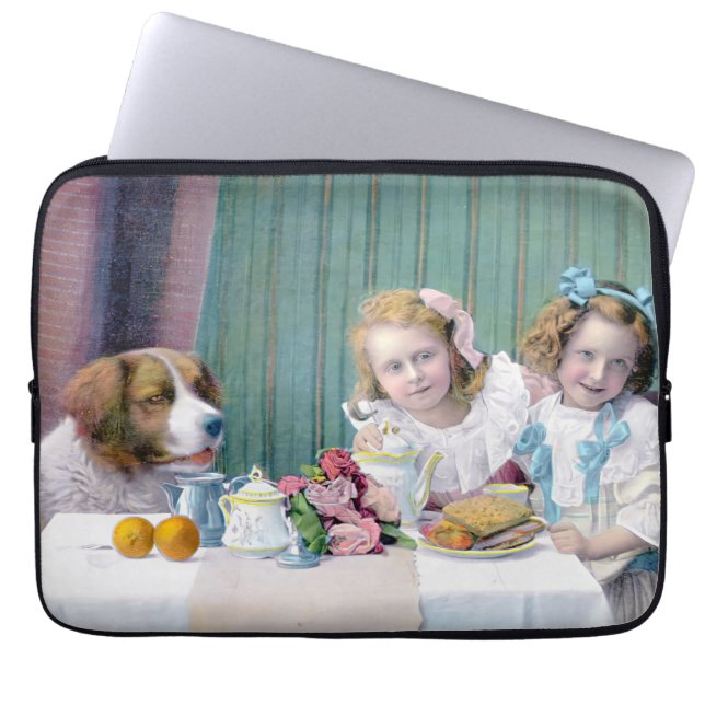 Vintage Tea Party Laptop Fodral (Framsidan)