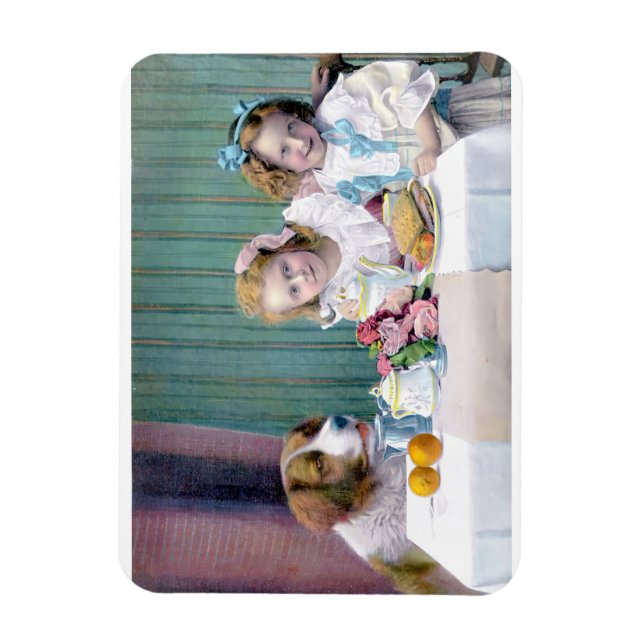 Vintage Tea Party Magnet (Vertikal)