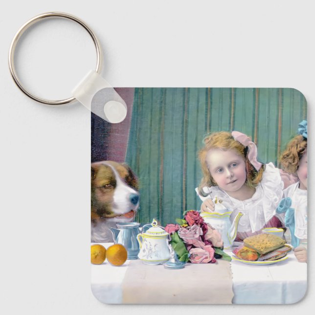 Vintage Tea Party Nyckelring (Framsida)