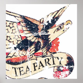 Vintage Tea Party Poster tecken