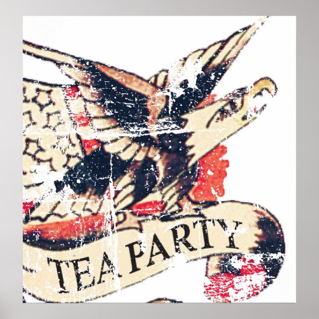 Vintage Tea Party Poster tecken (Framsidan)