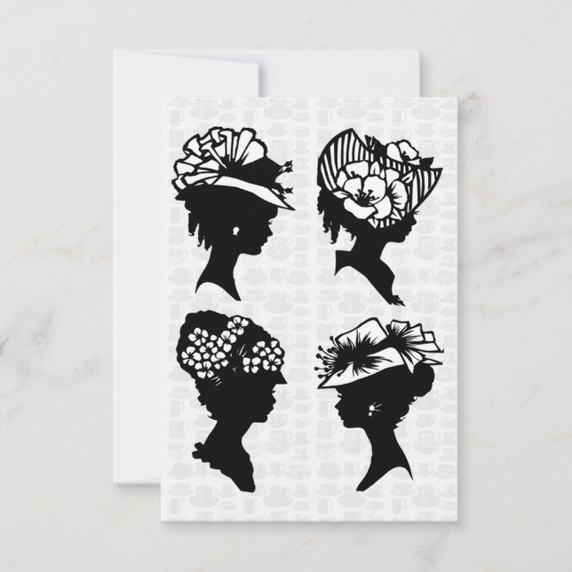 Vintage Tea Party V2 Inbjudningar (Framsida)