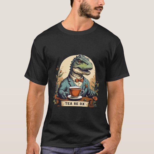 Vintage Tea-Rex Elegance T-shirt (Framsida)