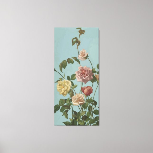 Vintage Tea Ro och  Rosor Canvastryck (Framsida)