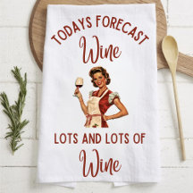 Vintage Tea Towel, Funny Retro Tea Towels, Lusnyj