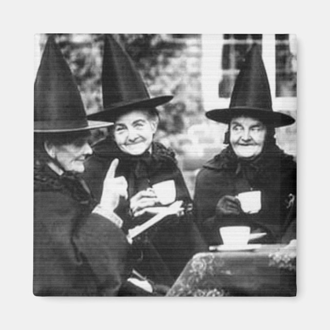 Vintage Tea Witch Magnet (Framsidan)