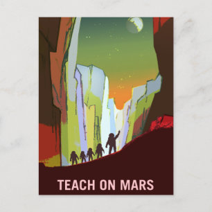 Vintage Teach på marsrekrytering Vykort