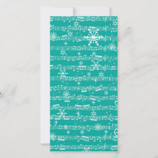 Vintage Teal jul Musical Lakan Julkort