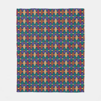 Vintage teal och vinröd geometrisk sömlös mönster fleecefilt