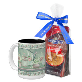 Vintage Teal Tea & Ro Mugg