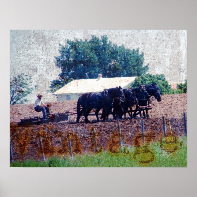 Vintage Team-arbete Poster (Framsidan)