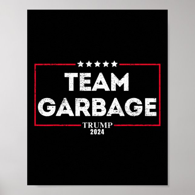 Vintage Team Garbyge För Trump 2025  Poster (Framsidan)