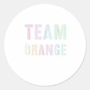 Vintage Team Orange Sommarläger Krig Game Sports C Runt Klistermärke