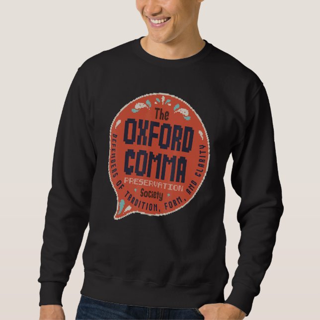 Vintage Team Oxford Comma Lång Ärmad Tröja (Framsida)