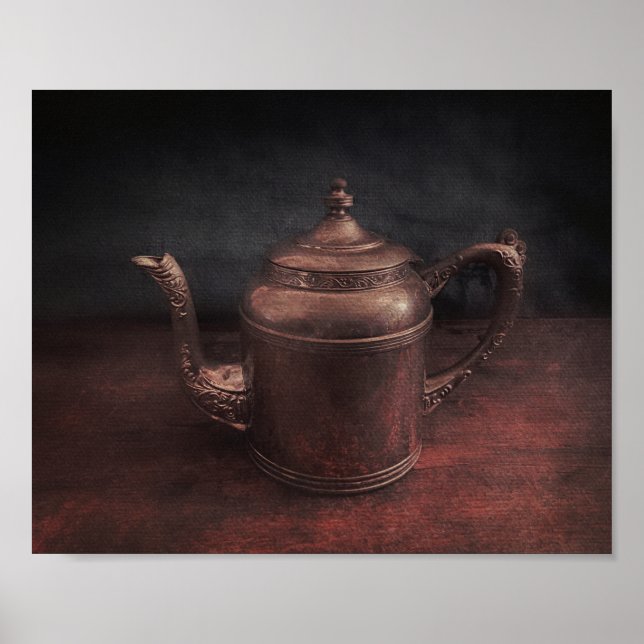 Vintage Teapot Print Poster (Framsidan)