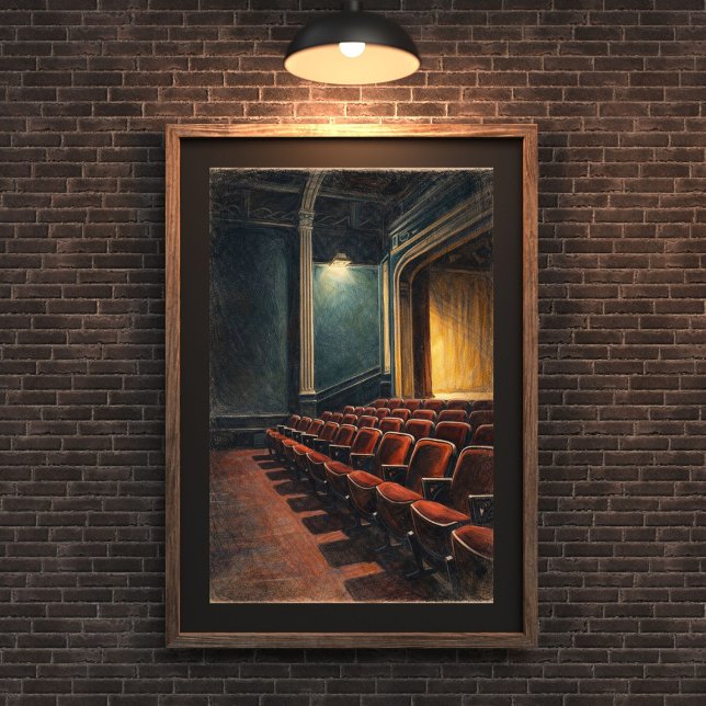 Vintage teater interiör väggkonst (Skapare uppladdad)