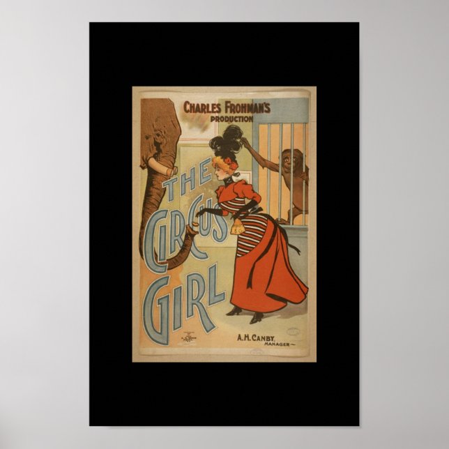 Vintage teateraffischer Cirkusflickan Poster (Framsidan)